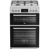 Beko EDG6231W Double Oven Gas Cooker with Gas Hob - White