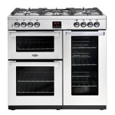Belling 444411723  X90G 90cm Gas Rangecooker with Double Oven and Gas Hob - Stainless Steel