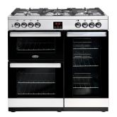 Belling 444411724  X90G 90cm Gas Rangecooker with Double Oven and Gas Hob - Stainless Steel