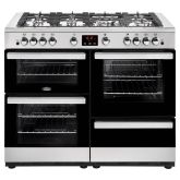 Belling 444411730  X110G 110cm Gas Rangecooker with Double Oven and Gas Hob - Stainless Steel