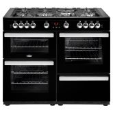Belling 444411731  X110G 110cm Gas Rangecooker with Double Oven and Gas Hob - Black