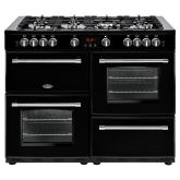 Belling 444411738  X110G 110cm Gas Rangecooker with Double Oven and Gas Hob - Black