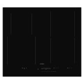 Cda HN6860FR 4 zone induction hob, single bridge, configurable, slim depth, hood connect (CHC60BL)