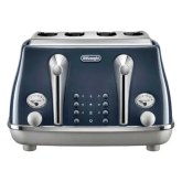Delonghi CTOC4003.BL 4 Slice Icona Capitals Toaster London Blue