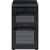 Hotpoint HD5V92KCB 50cm Twin Cavity Electric Cooker - Black