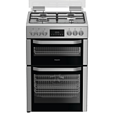 Hotpoint HDD6GDC2WX 60cm Double Oven Electric Cooker