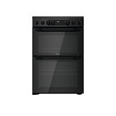 Hotpoint HDEU67V9C2B/UK 60Cm Double Oven Electric Cooker With Ceramic Hob - Black