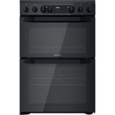 Hotpoint HDM67V9CMB/UK Freestanding Electric Double Oven Cooker With Ceramic Hob In Black 