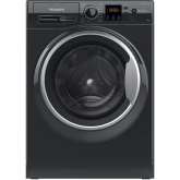 Hotpoint NSWM1046BSUK A Energy, 10KG, 1400RPM, Dual Silver Door, Inverter Motor, Small Digit, Antist