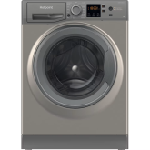 Hotpoint NSWM1046GGUK A Energy, 10KG, 1400RPM, Dual Silver Door, Inverter Motor, Small Digit, Antist