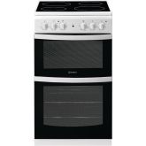 Indesit ID5V92KMW Twin Cavity 50Cm Ceramic Top Electric Cooker 