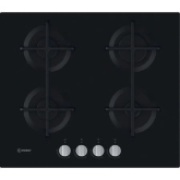 Indesit ING61TBK 59cm Gas Hob - Black