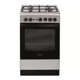 Indesit Click&Clean IS5G1PMSS/UK 50cm Gas Cooker - Silver