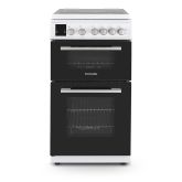 Montpellier MDOG50LW 50cm Gas Double Oven With Lid White - LPG Jets Included