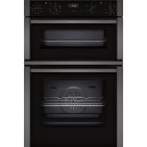 Neff U1ACE2HG0B 59.4cm Built In Electric Double Oven - Black with Graphite Trim