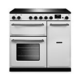 Rangemaster AURA90EIP/19283 Aura 90cm Induction White - Onyx trim