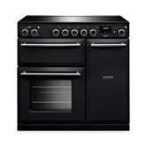 Rangemaster AURA90EIP/19332 Aura 90cm Induction Black - Brushed Nickel trim