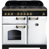 Rangemaster CDL100DFFWH/B 113860 CLASSIC DL 100 DF WHITE BRASS