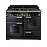 Rangemaster CDL110DFFCB/B 129600 CLASSIC DL 110 DF CHAR.BLACK/BRASS GB/IE