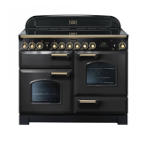 Rangemaster CDL110ECCB/B 129660 CLASSIC DL 110 CER. CHAR. BLACK/BRASS GB/IE