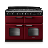 Rangemaster CLDLB110DFPBOR/CM1 110Cm Dual Fuel Range Cooker Classic Deluxe Bordeaux / Chrome, A Rate