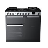 Rangemaster EDDL100DFGBLK/CM1 100Cm Edge Deluxe Dual Fuel Range Cooker - Black 