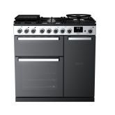 Rangemaster EDDL90DFGBLK/CM1 90CmEdge DeluxeDual FuelRange CookerBlack (Glass)
