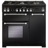 Rangemaster KCH90DFFBL/C Kitchener 90 D/F Black Chrome Trim 81420