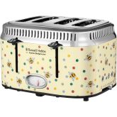 Russell Hobbs 27250 Bumblebee Polkadot 4 Slice Toaster 