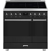 Smeg C92IPMB2 85.3Cm Electric Rangecooker With Double Oven And Induction Hob - Matte Black