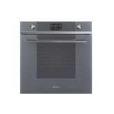Smeg SOP6102TS 60Cm Linea Pyrolytic Single Oven Silver Glass