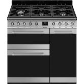 Smeg SY93-1 90cm Symphony Dual Fuel Range Cook Eclipse Glass