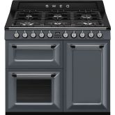 Smeg TR103GR 100cm Victoria Dual Fuel Range Cooker Slate Grey