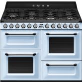 Smeg TR4110AZ 110cm Victoria Dual Fuel Range Cooker Pastel Blue