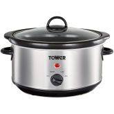 Tower T16039Y Stainless Steel Slow Cooker 3.5L