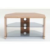 TTAP TVS1004 Light Oak Top/Sides, Tint Glass, Cable Man, 3 Shelves, Chamfered Corn 