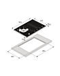 ASKO HIG89524BGB1 90cm Dual Induction and Gas Hob