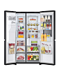 LG GSXE90EVAD 96.8cm 60/40 No Frost Fridge Freezer Black Steel