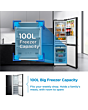 Midea MDRB379FGD30 60/40 No Frost Fridge Freezer Black