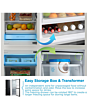 Midea MDRB379FGD30 60/40 No Frost Fridge Freezer Black