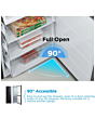 Midea MDRB379FGD30 60/40 No Frost Fridge Freezer Black