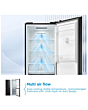 Midea MDRB379FGD30 60/40 No Frost Fridge Freezer Black