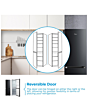Midea MDRB379FGD30 60/40 No Frost Fridge Freezer Black