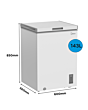 Midea MDRC211FZE01 143L Static Chest Freezer White