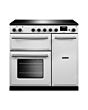 Rangemaster AURA90EIP/19331 Aura 90cm Induction White - Brushed Nickel trim