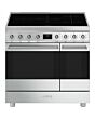 Smeg C92IMX2 81.3Cm Electric Rangecooker With Double Oven And Induction Hob - Stainless Steel