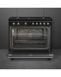 Smeg Concert CX91GMBL 90cm Dual Fuel Range Cooker wtih Gas Hob - Black