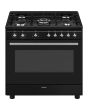 Smeg Concert CX91GMBL 90cm Dual Fuel Range Cooker wtih Gas Hob - Black