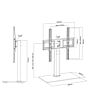 TTAP TT44ST Fits TVs up to 55inch 8mm Glass base, 3 Hgt adj, Wgt 30Kg, 400 x 400 Vesa