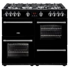 Belling 444411735  X100G 100cm Gas Rangecooker with Double Oven and Gas Hob - Black